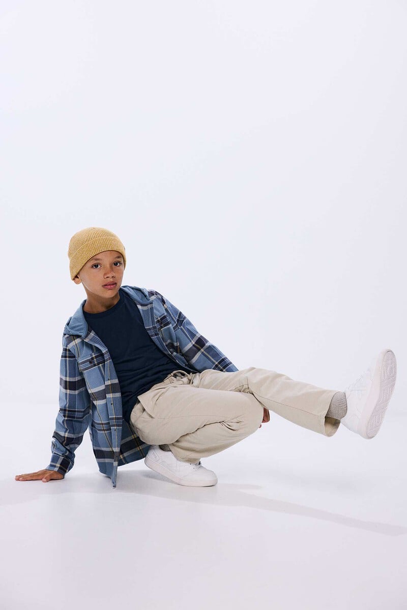 Cortefiel Camisa Cuadros Capucha Niño