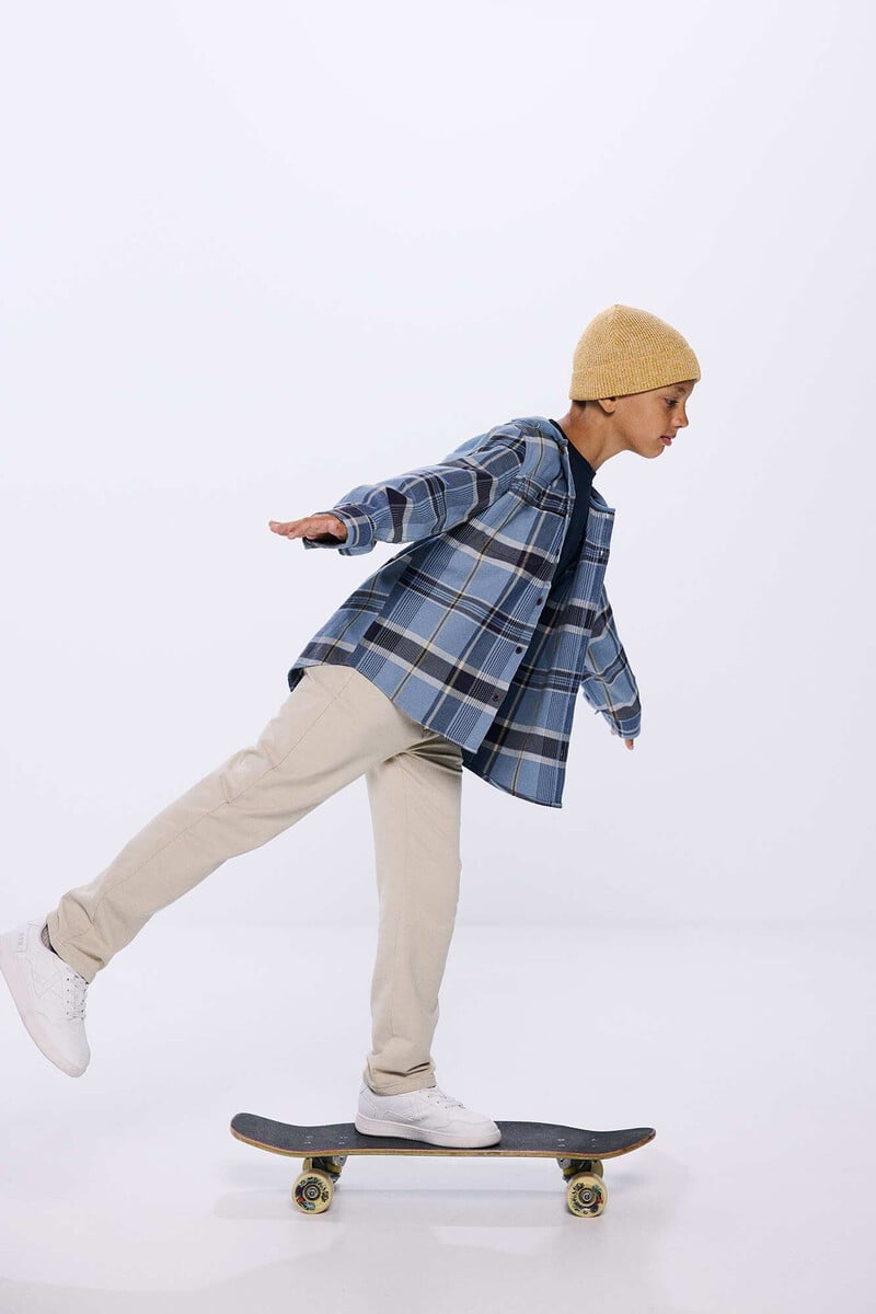 Cortefiel Camisa Cuadros Capucha Niño