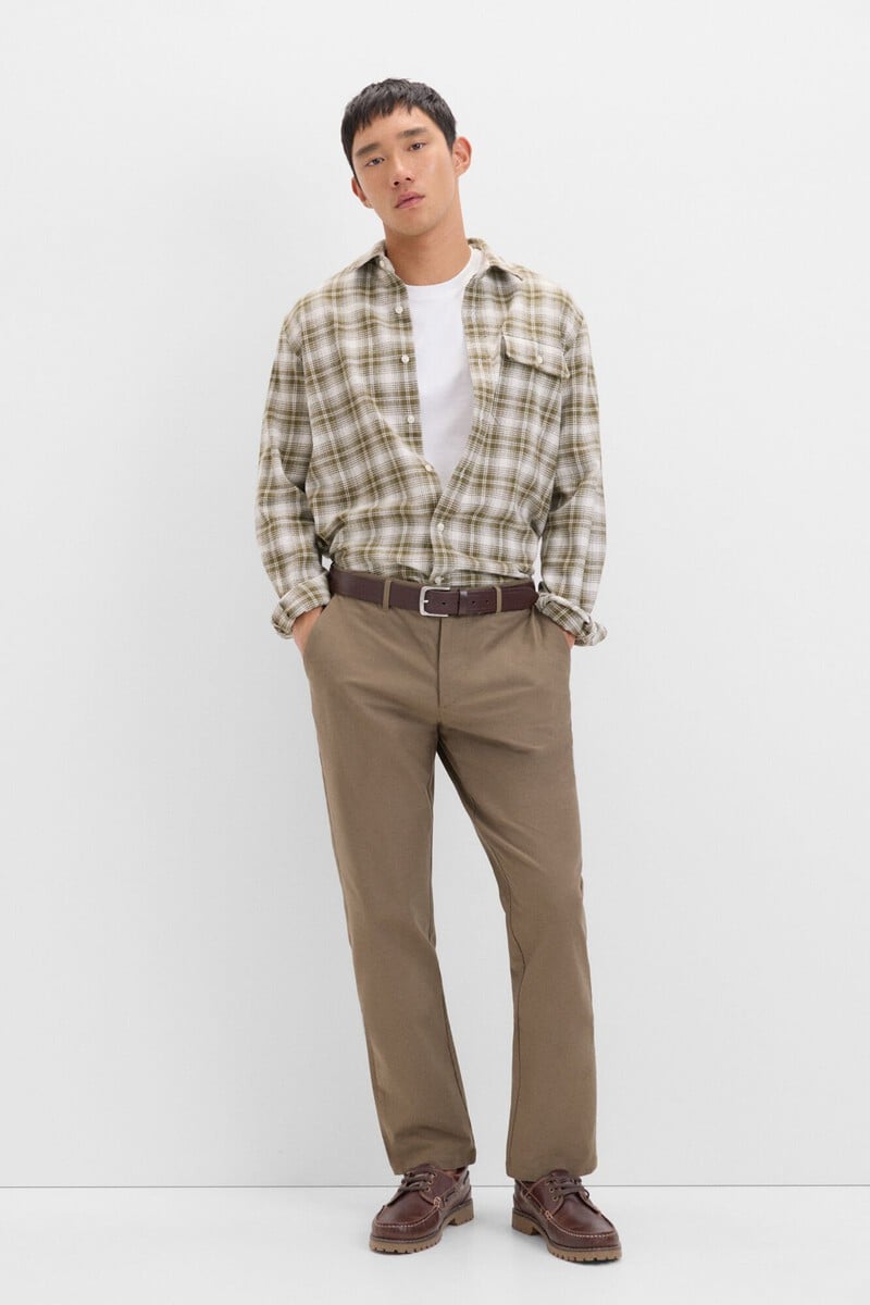 Cortefiel Camisa Cuadros Franela
