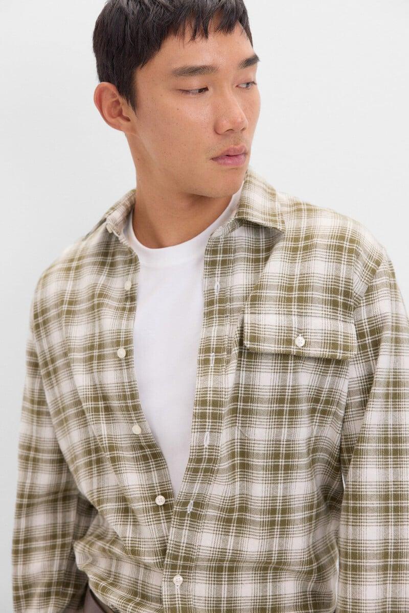 Cortefiel Camisa Cuadros Franela