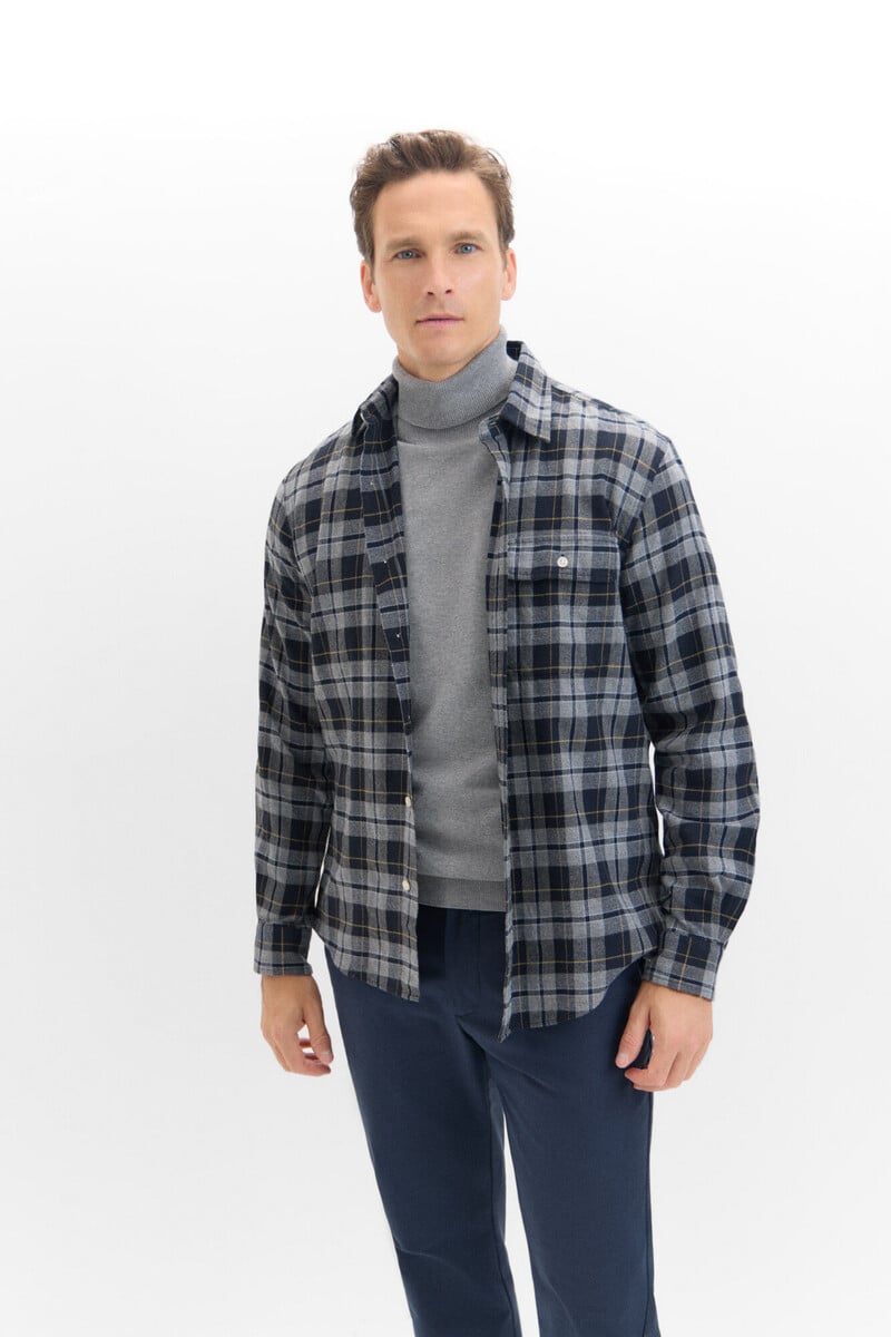 Cortefiel Camisa Cuadros Franela