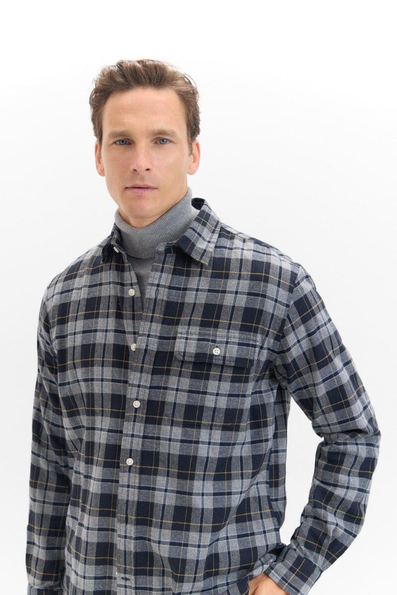 Cortefiel Camisa cuadros franela