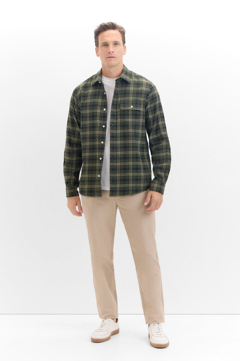 Cortefiel Camisa Cuadros Franela