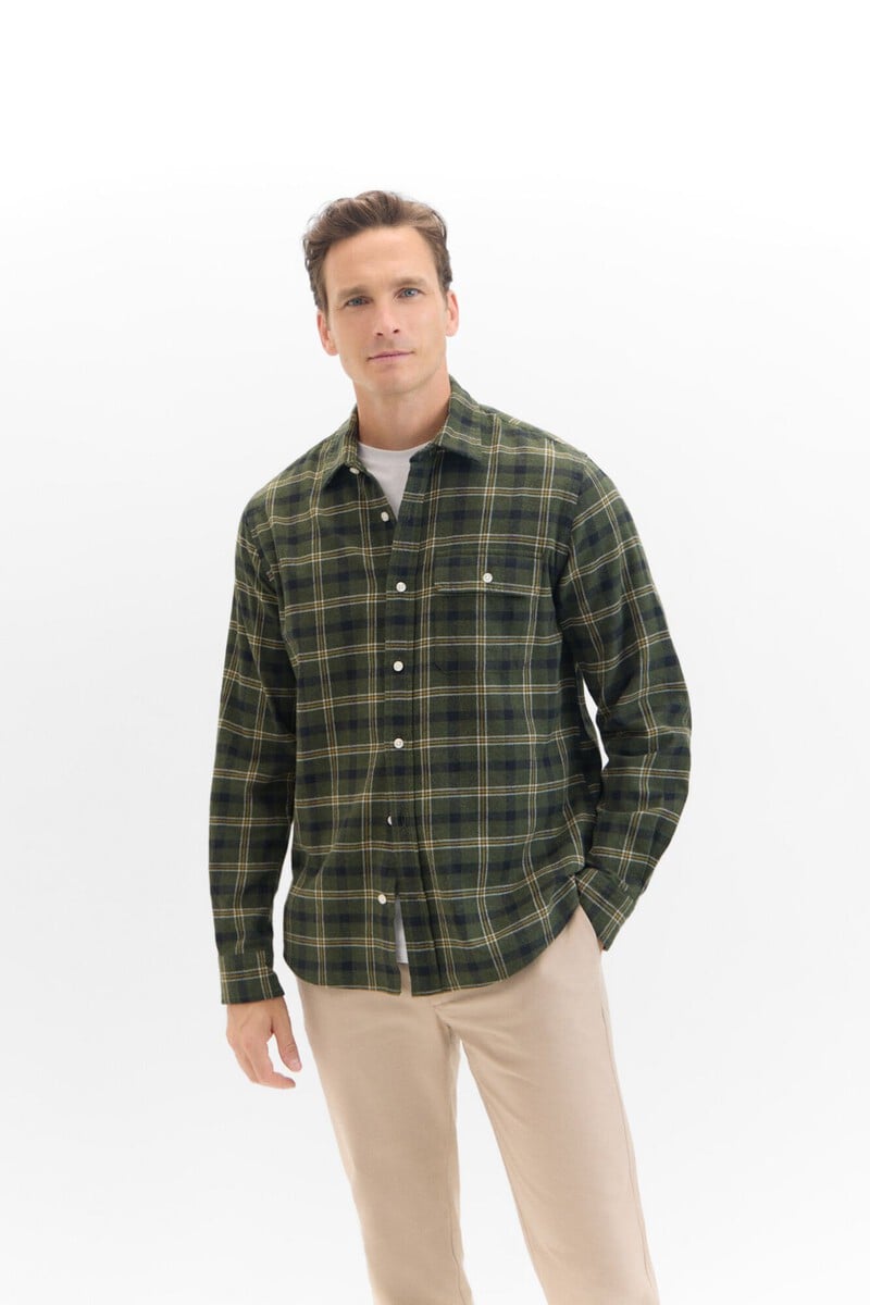 Cortefiel Camisa Cuadros Franela