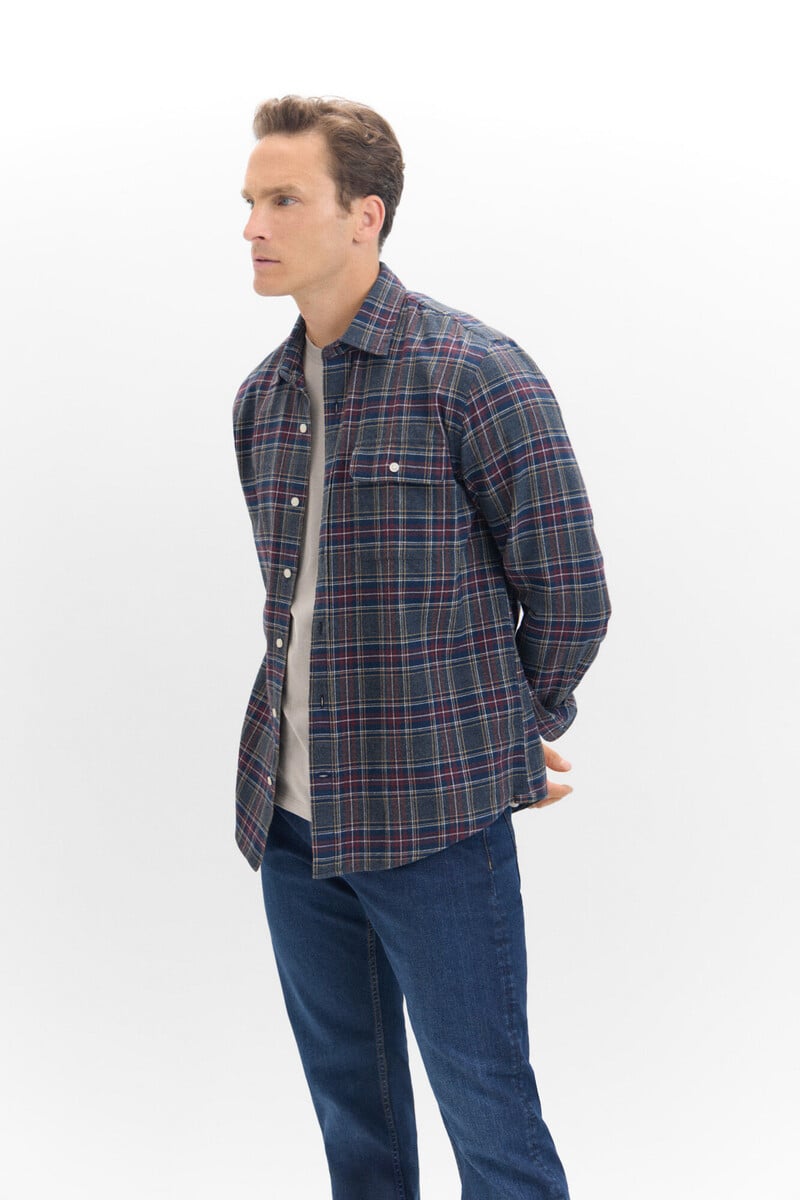 Cortefiel Camisa Cuadros Franela