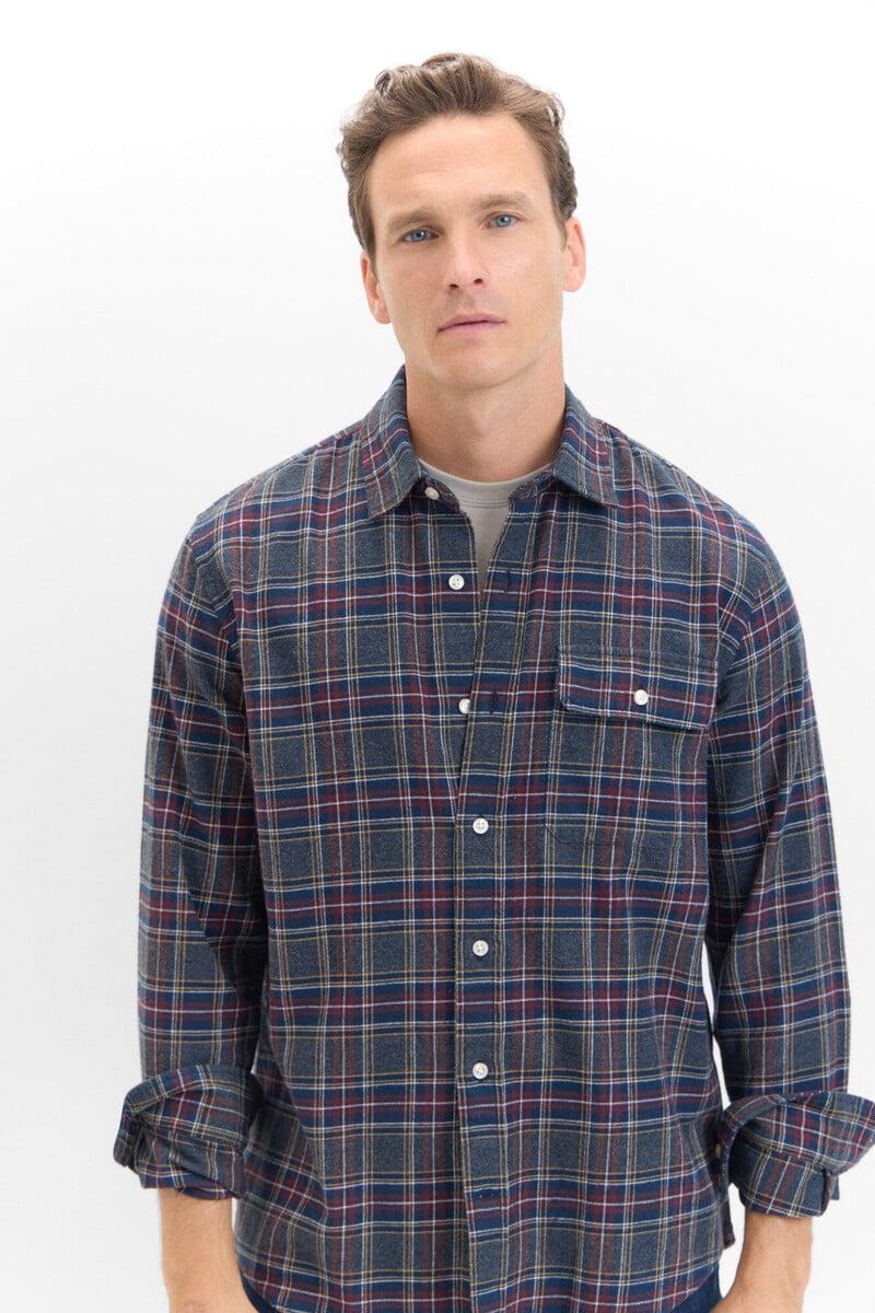 Cortefiel Camisa cuadros franela