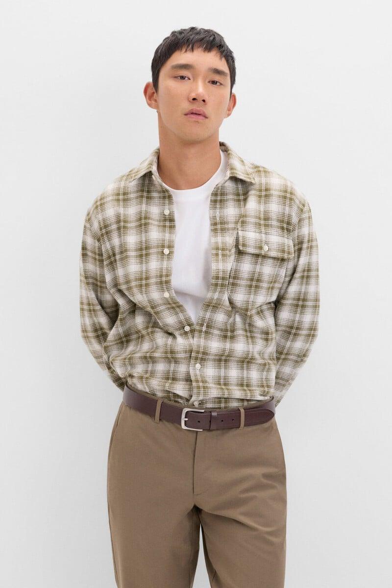 Cortefiel Camisa cuadros franela