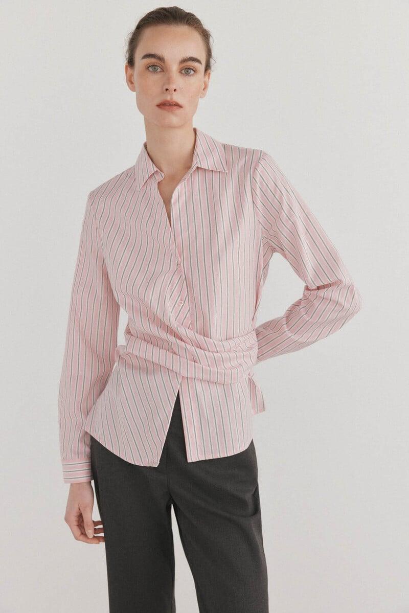 Cortefiel Camisa de cuello solapa con escote pico