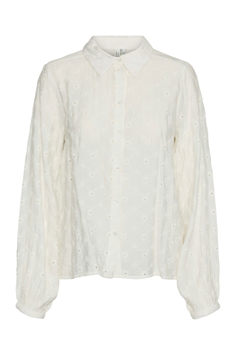 Cortefiel Camisa de manga larga con bordados