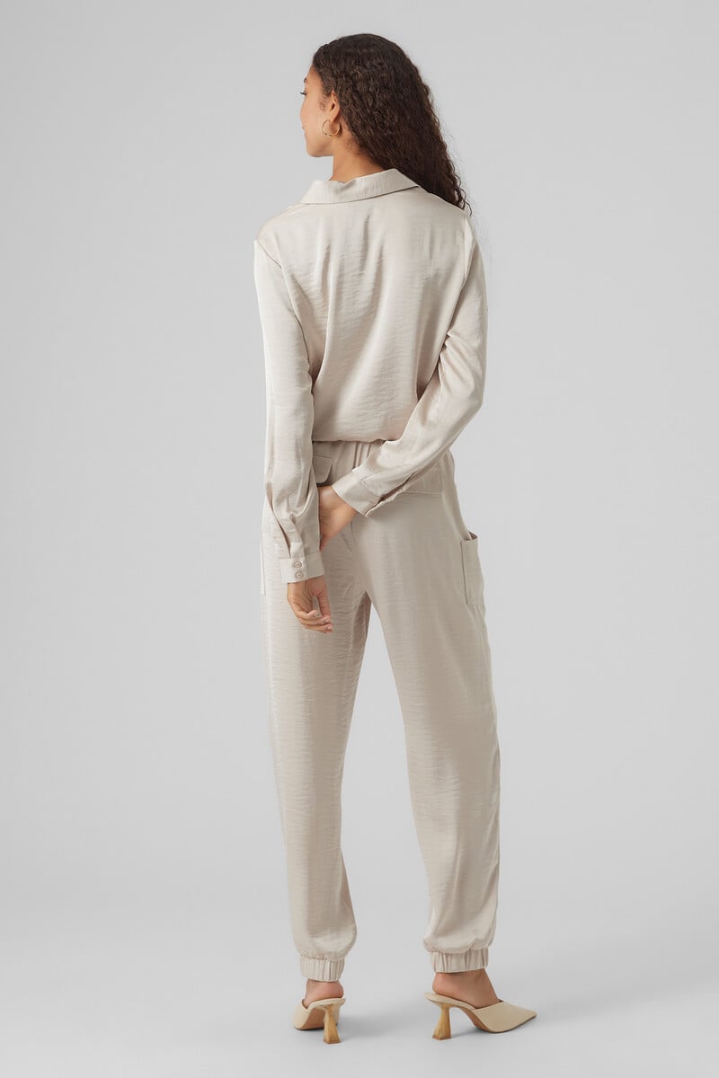 Cortefiel Camisa De Manga Larga Efecto Satinado