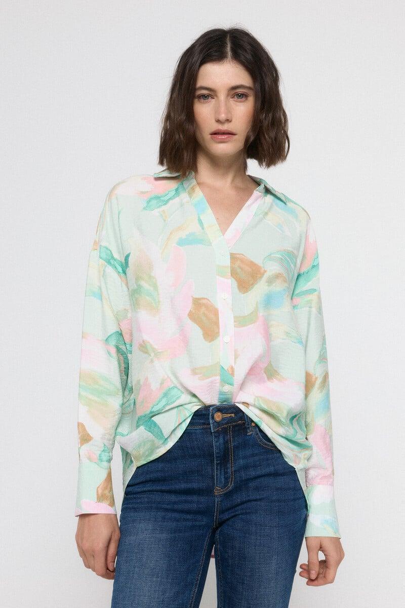 Cortefiel Camisa de manga larga oversize