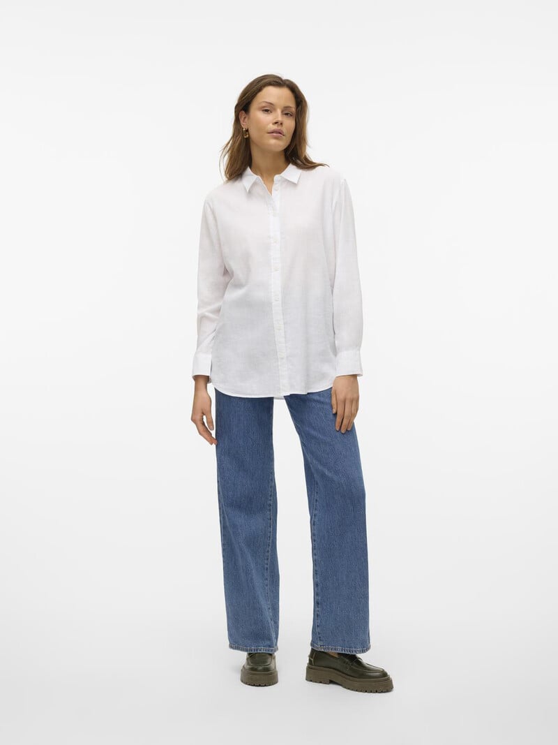 Cortefiel Camisa De Mujer Manga Larga Versase