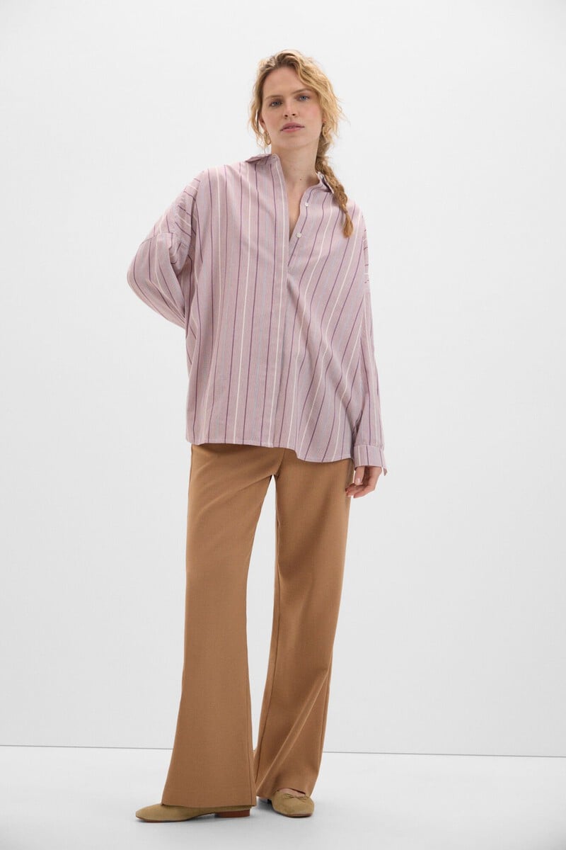 Cortefiel Camisa De Rayas Multicolor
