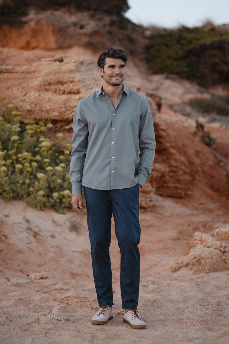 Cortefiel Camisa De Vestir Estruc Plana