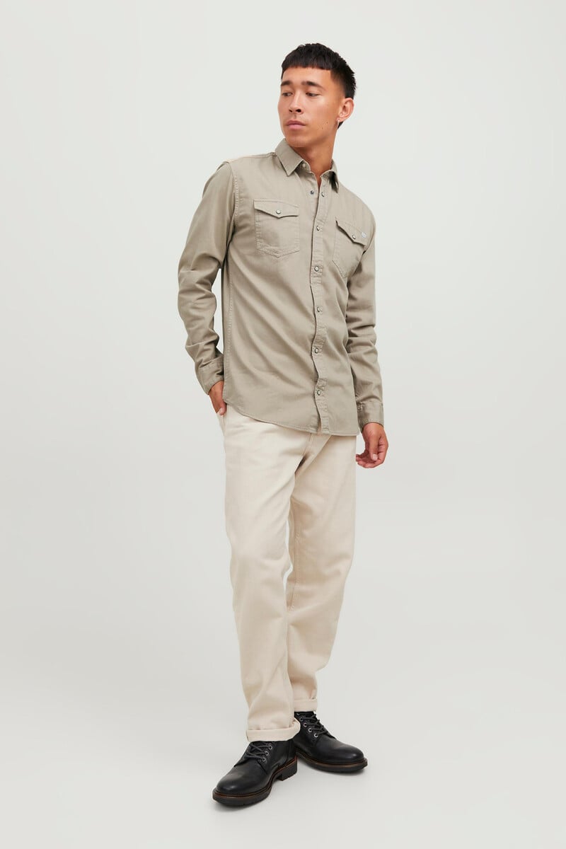 Cortefiel Camisa Denim Confort Fit