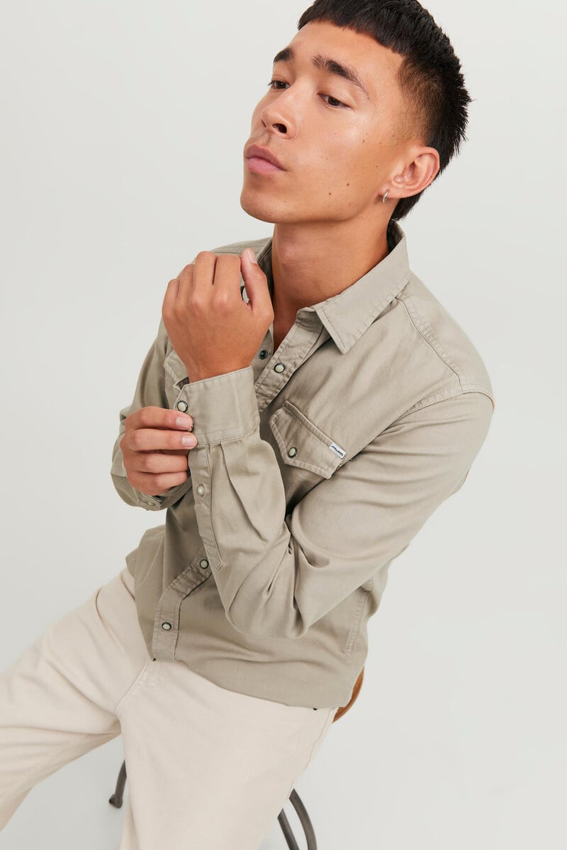 Cortefiel Camisa Denim Confort Fit