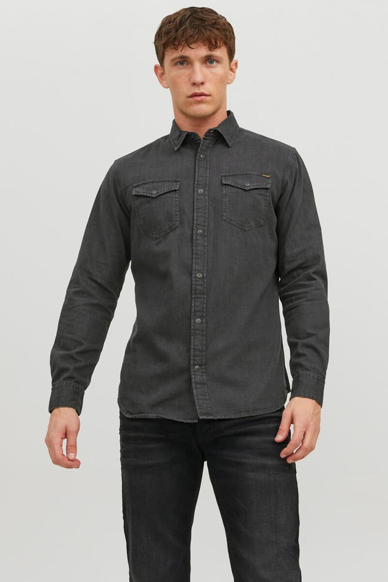 Cortefiel Camisa denim confort fit