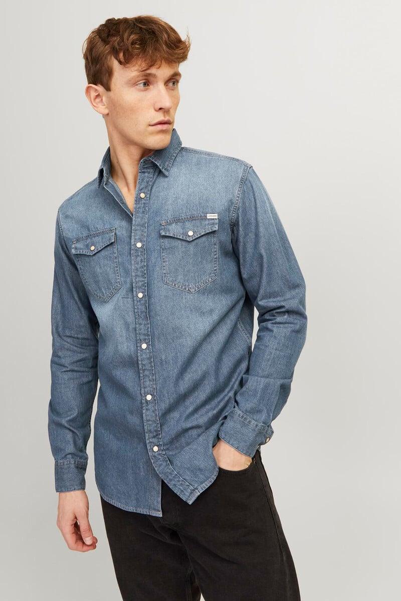 Cortefiel Camisa Denim Confort Fit