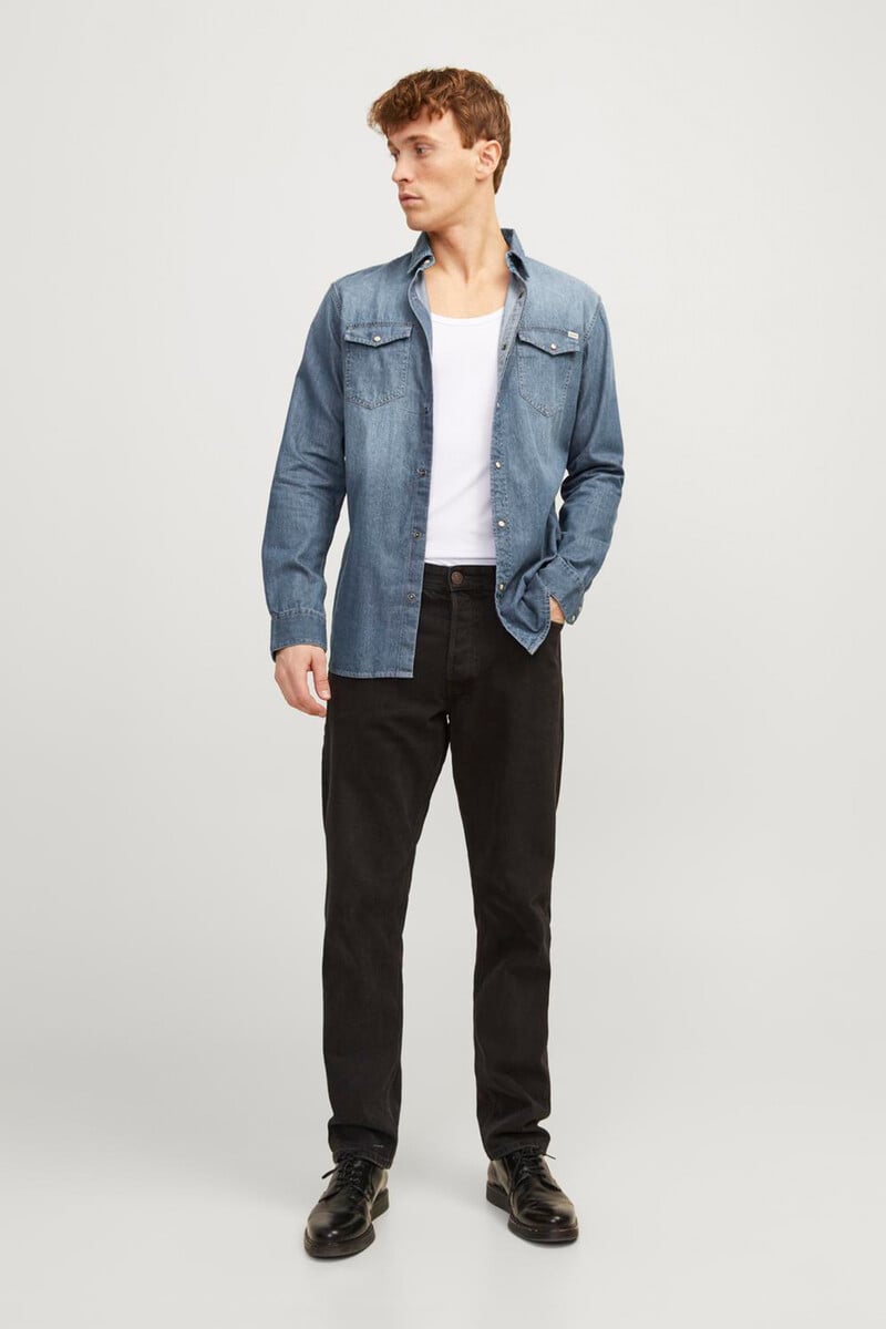 Cortefiel Camisa Denim Confort Fit