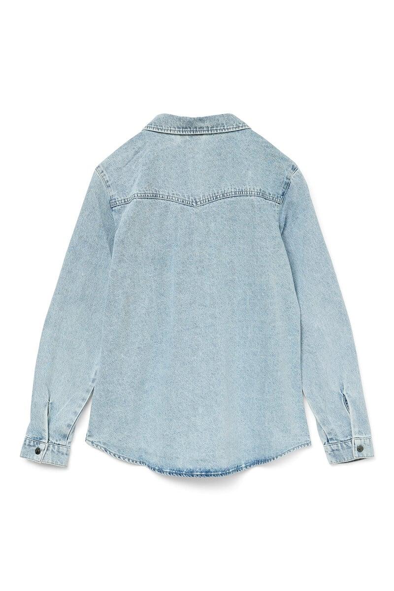 Cortefiel Camisa Denim De Manga Larga