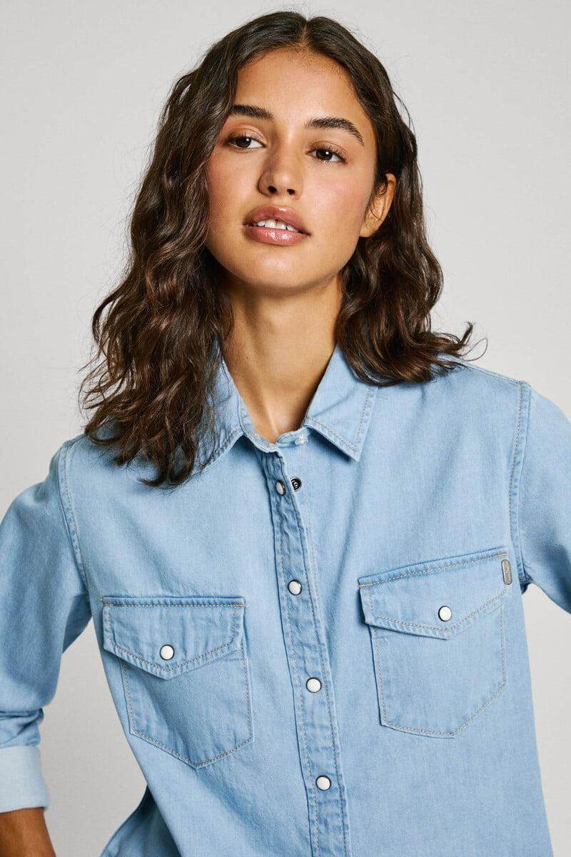 Cortefiel Camisa Denim