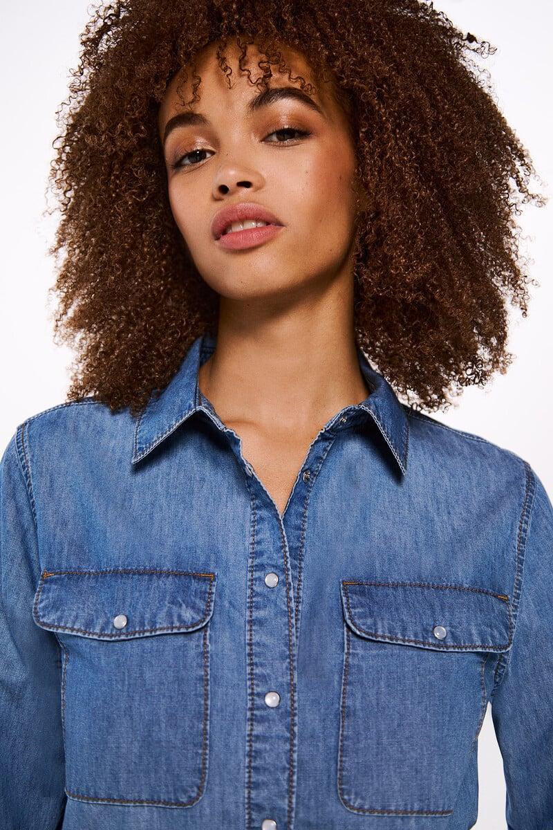 Cortefiel Camisa Denim