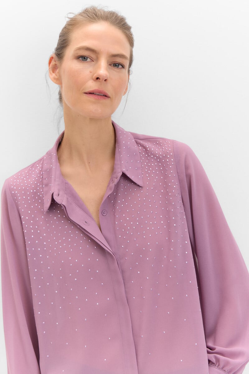 Cortefiel Camisa Detalle Strass