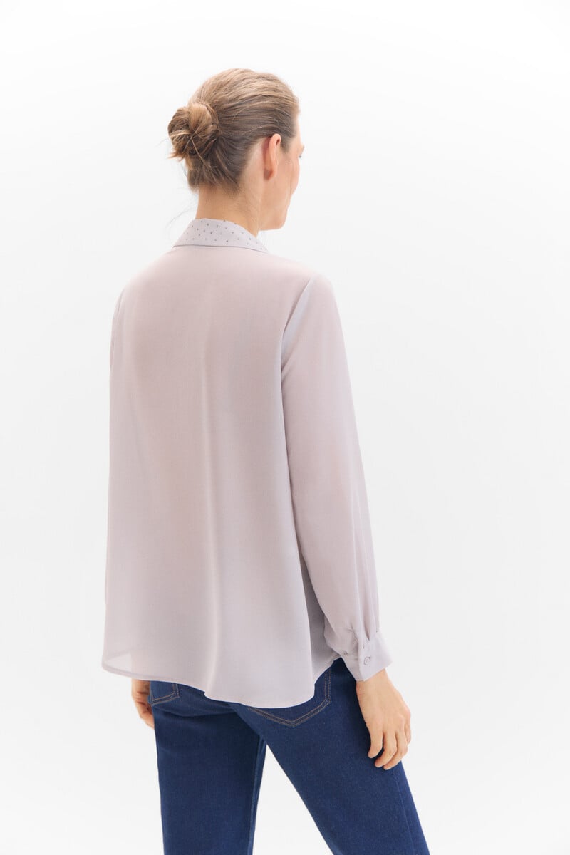 Cortefiel Camisa Detalle Strass