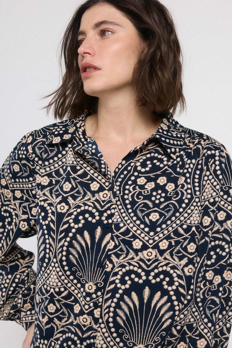 Cortefiel Camisa Estampada