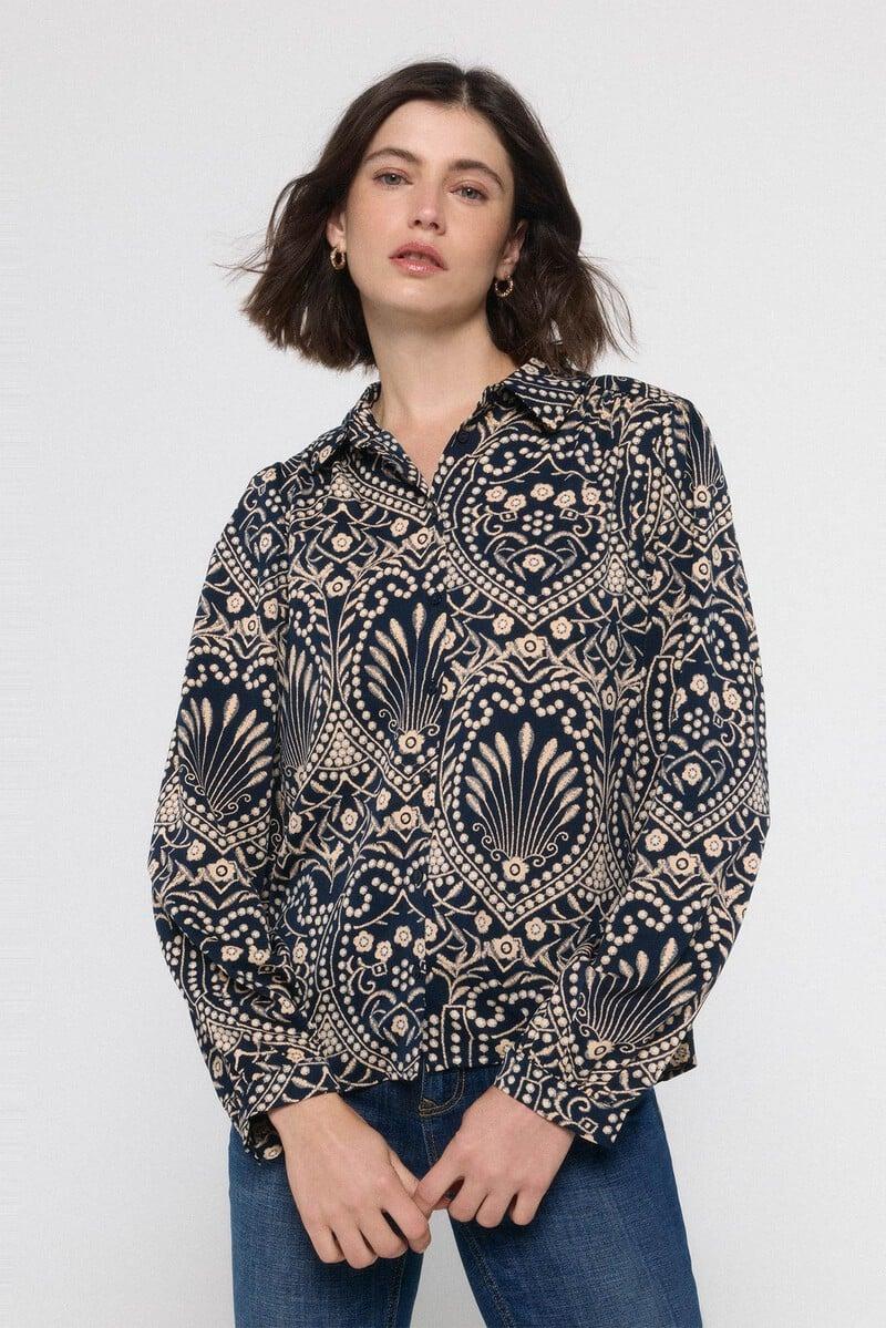 Cortefiel Camisa Estampada