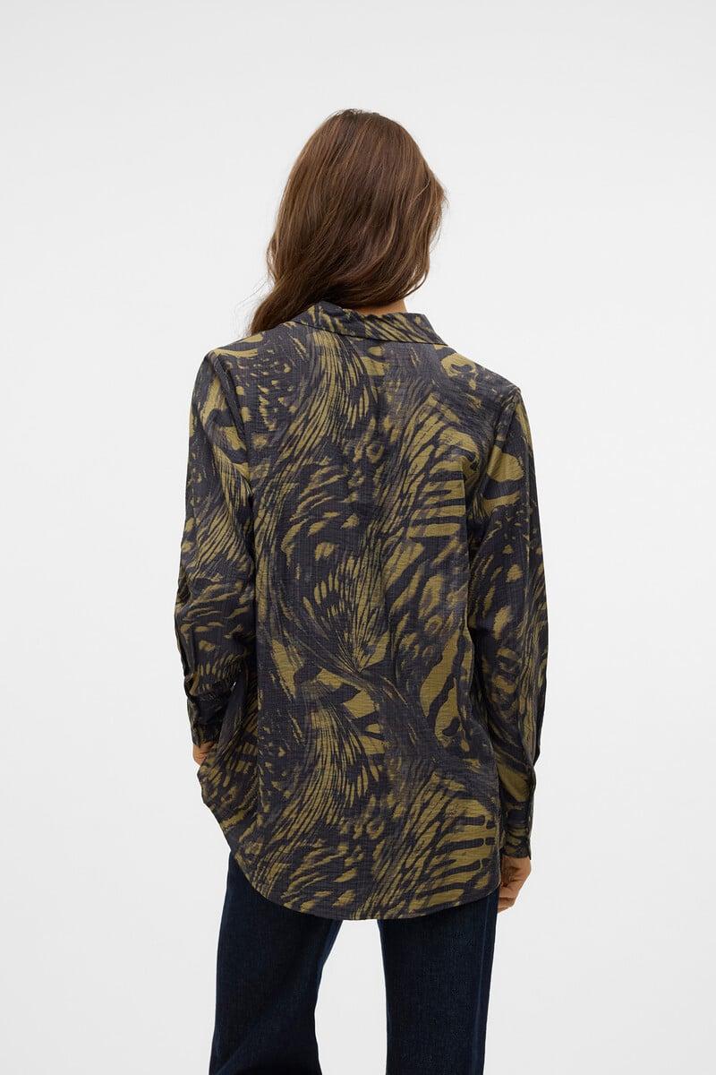 Cortefiel Camisa Estampada Manga Larga