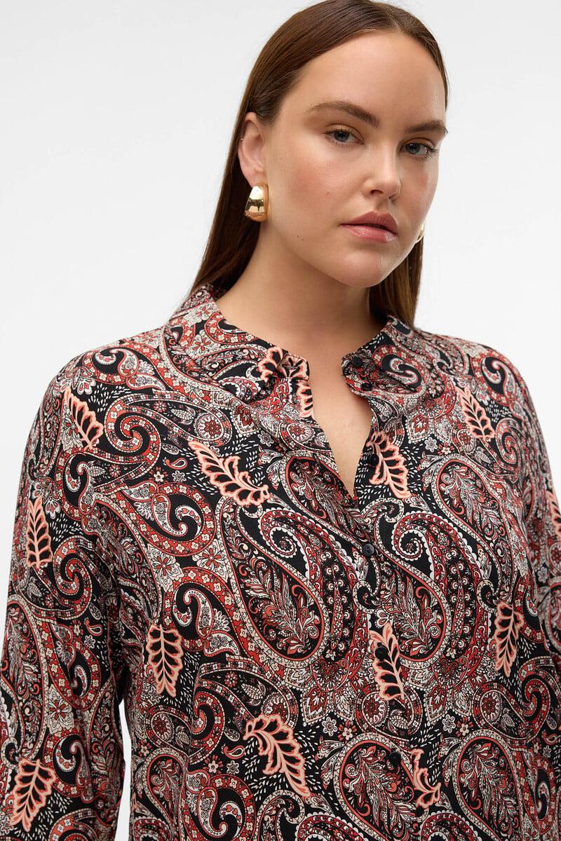Cortefiel Camisa Estampada Talla Grande
