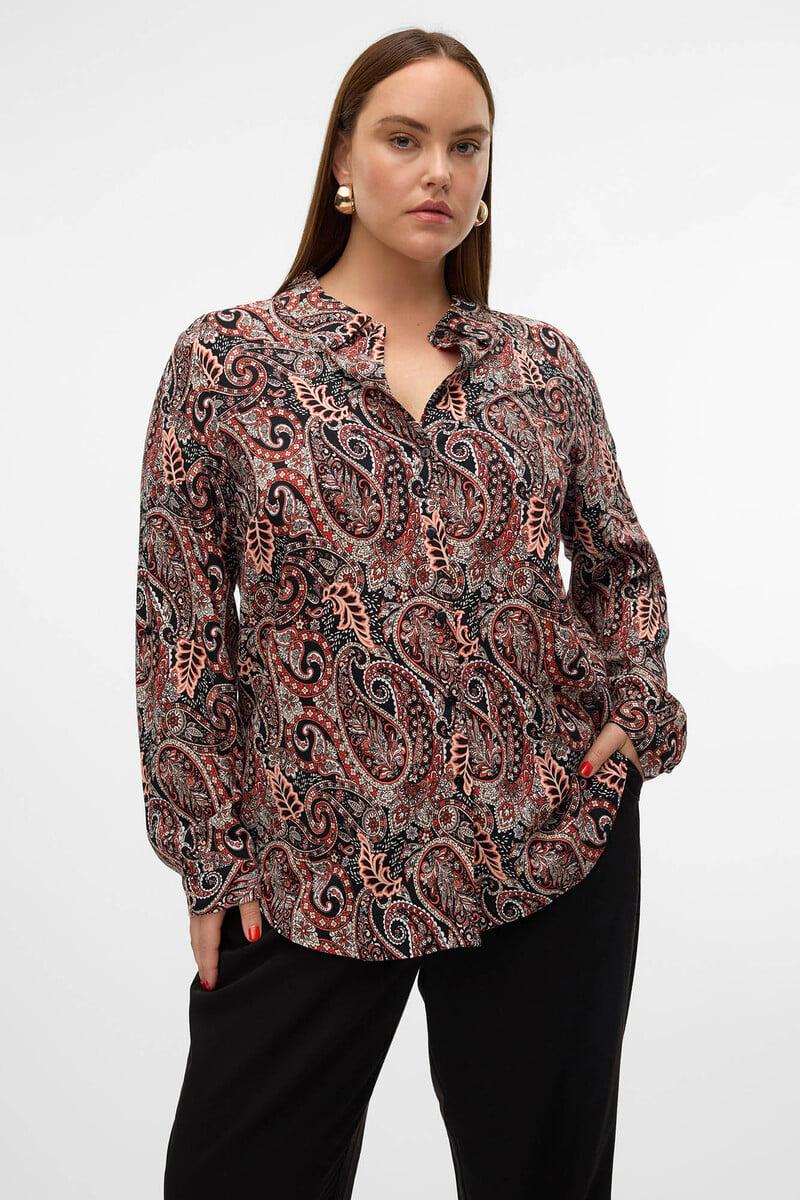 Cortefiel Camisa estampada talla grande