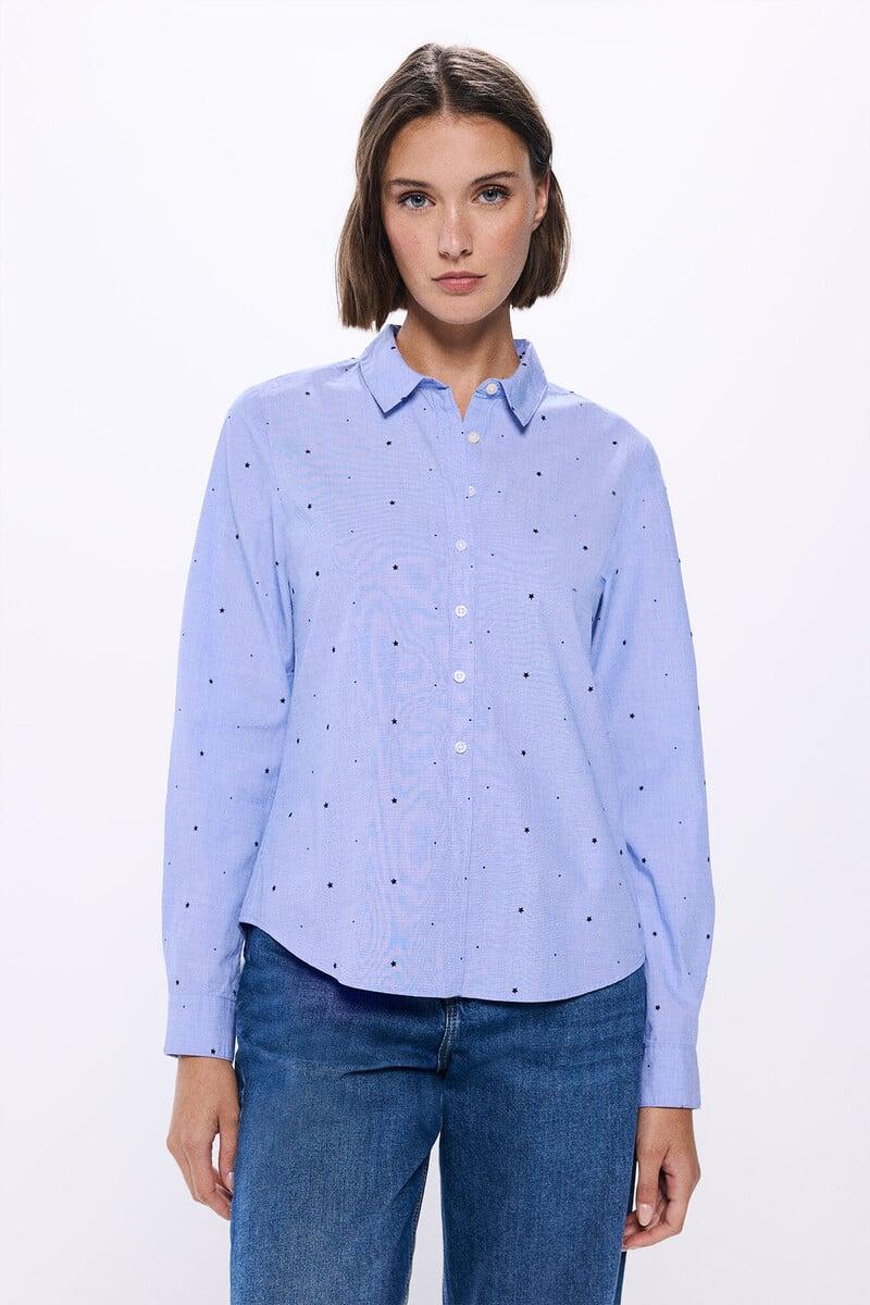 Cortefiel Camisa estrellas algodón