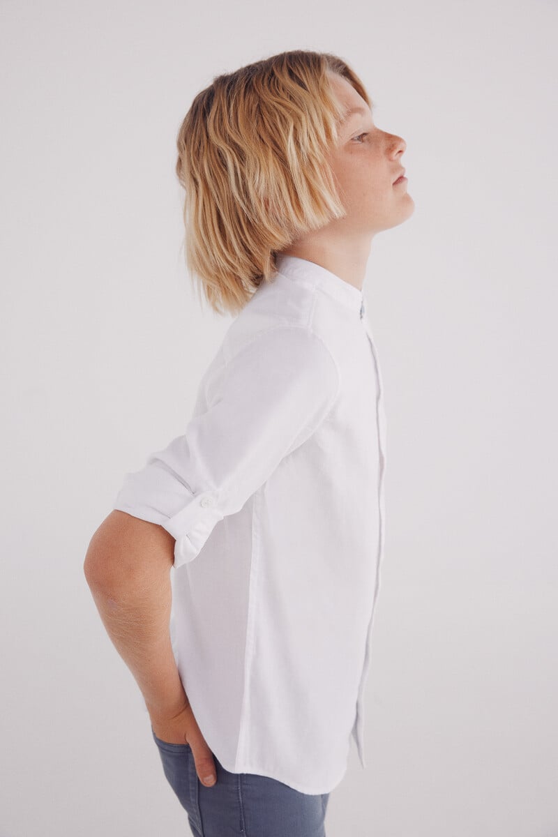 Cortefiel Camisa estructura cuello mao niño