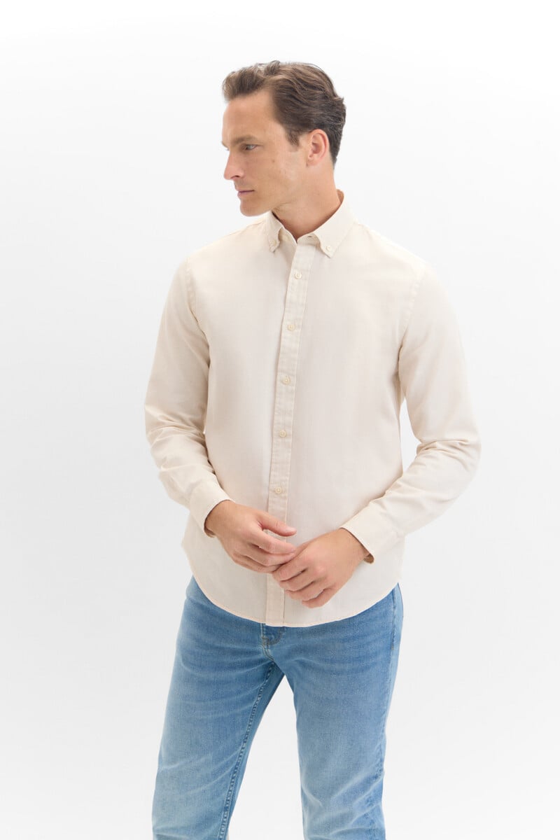 Cortefiel Camisa Estructura Tintada