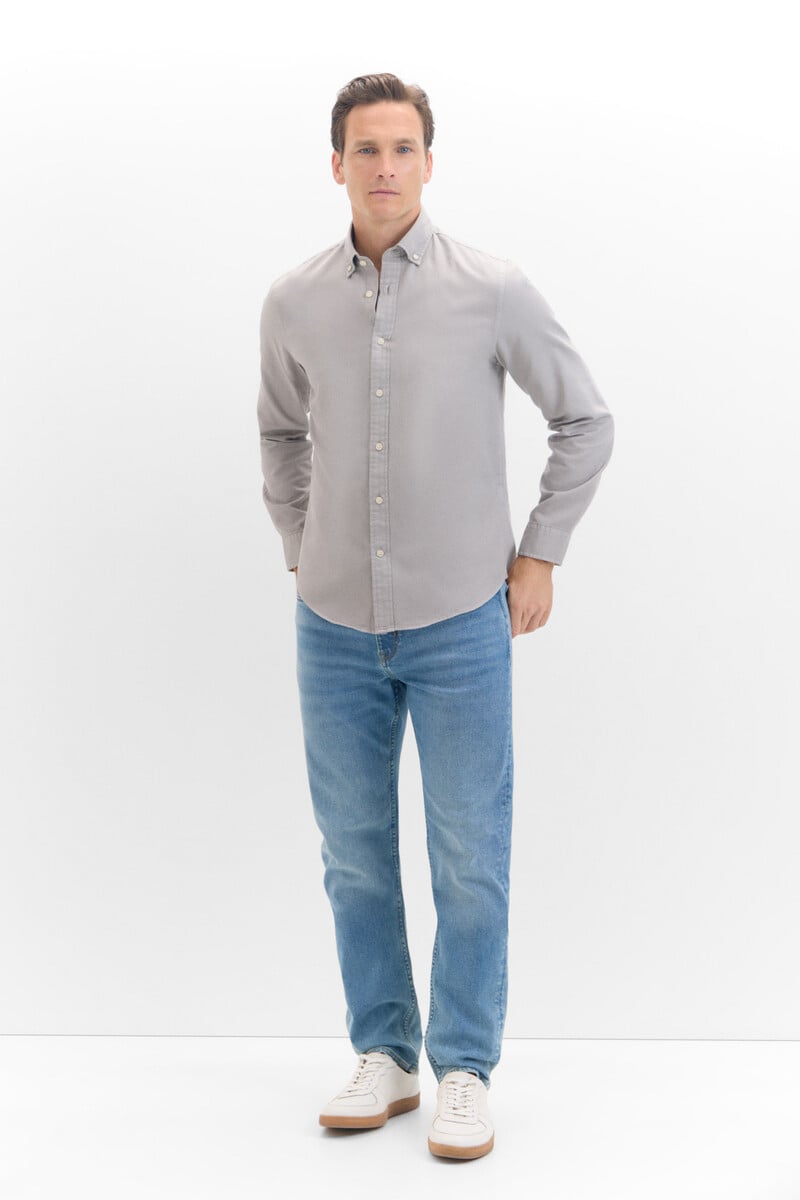 Cortefiel Camisa Estructura Tintada