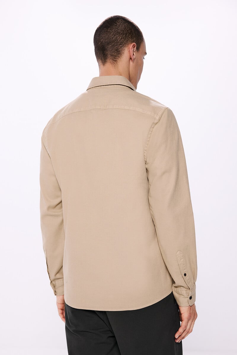 Cortefiel Camisa Estructura Tinte En Prenda