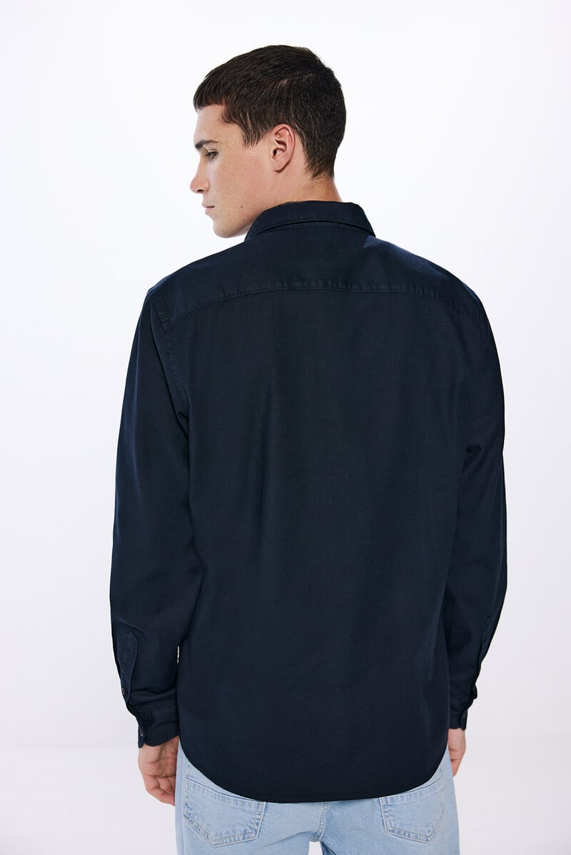 Cortefiel Camisa Estructura Tinte En Prenda