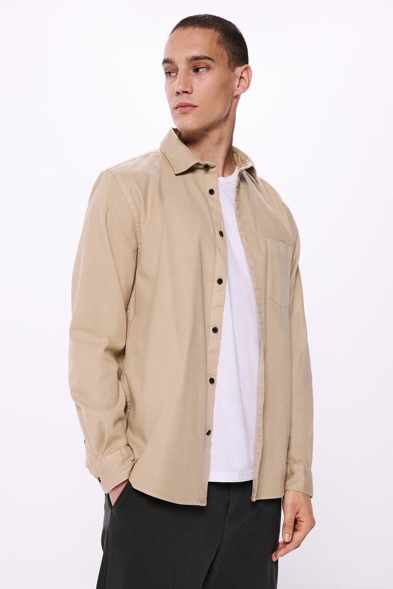 Cortefiel Camisa estructura tinte en prenda