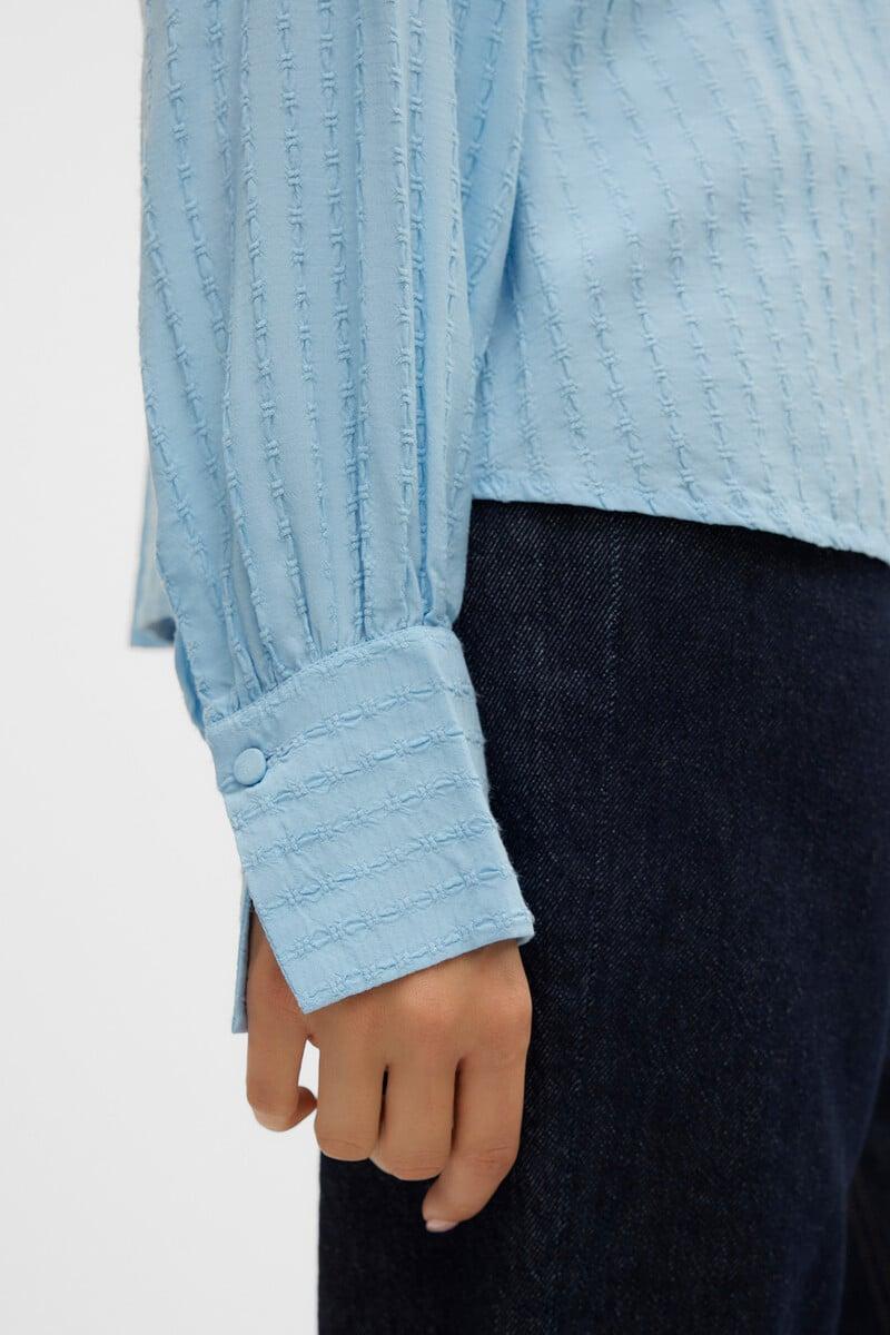 Cortefiel Camisa Fluida De Manga Larga