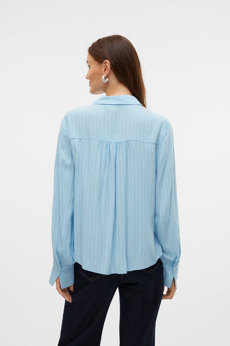 Cortefiel Camisa Fluida De Manga Larga