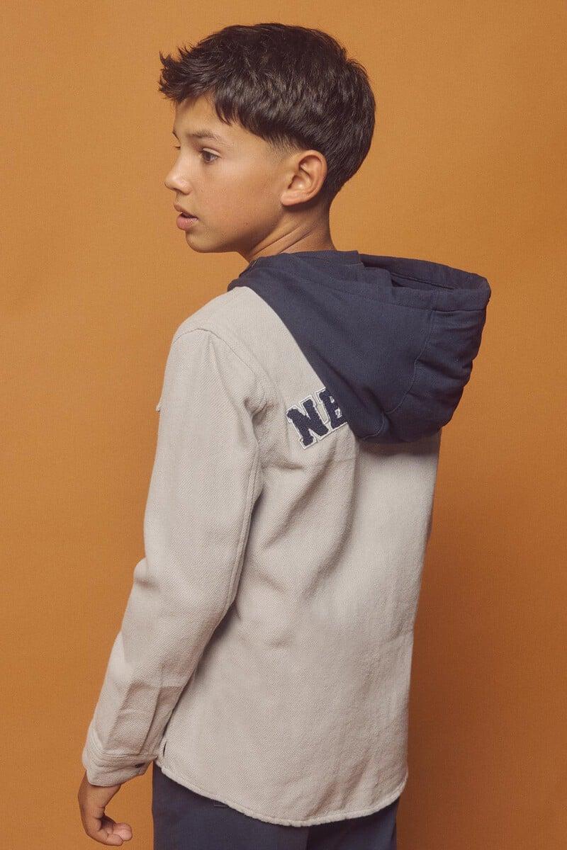 Cortefiel Camisa Franela Capucha Niño