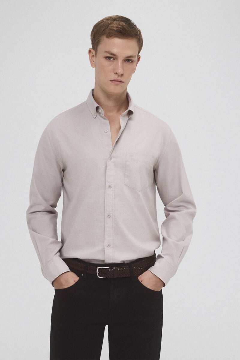 Cortefiel Camisa Gabardina Lisa