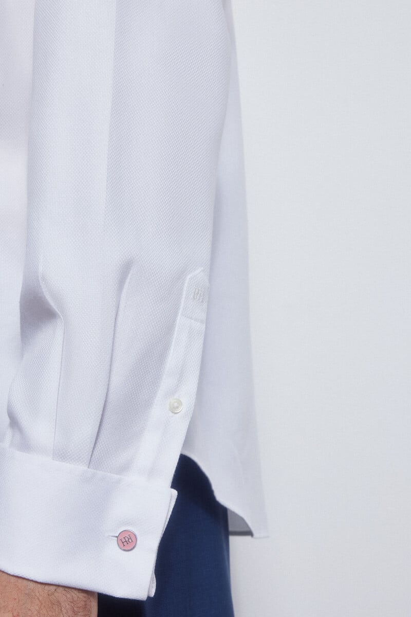 Cortefiel Camisa Gemelos Lisa Non Iron + Antimanchas