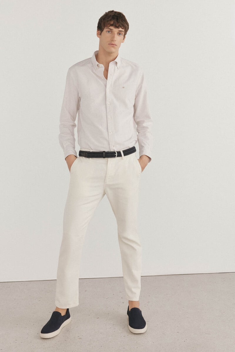 Cortefiel Camisa Iconic Oxford Rayas