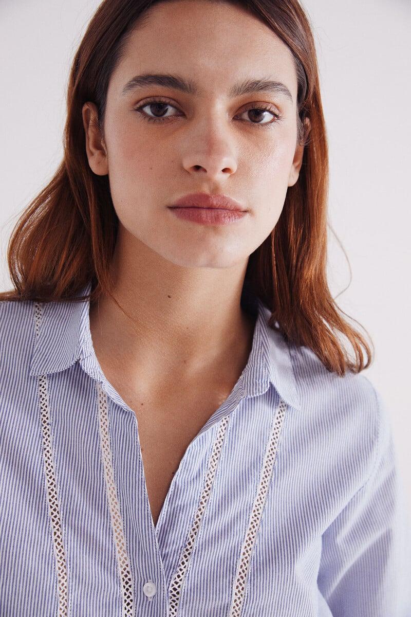 Cortefiel Camisa Lace Insertado