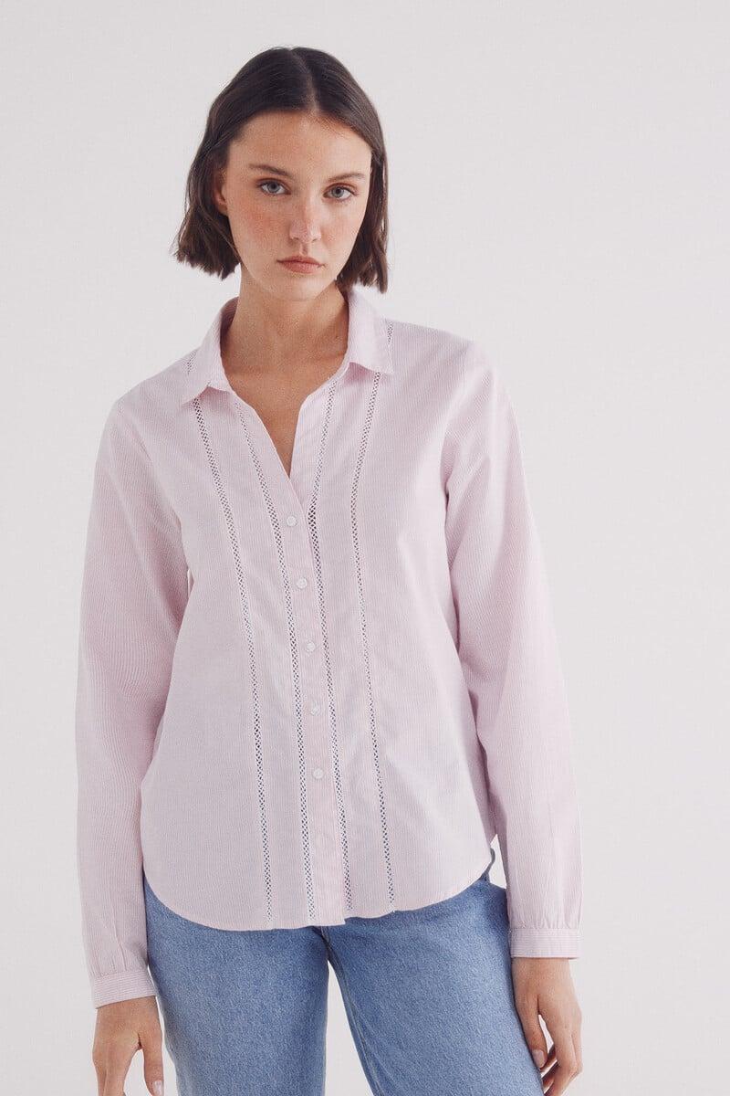Cortefiel Camisa lace insertado