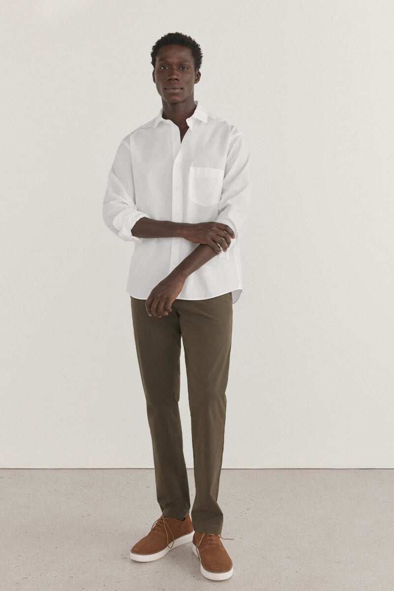 Cortefiel Camisa Lisa Blanca