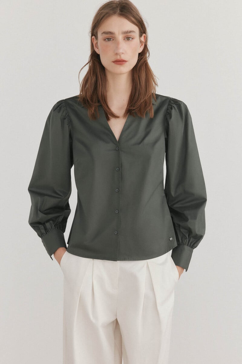 Cortefiel Camisa manga larga abullonada